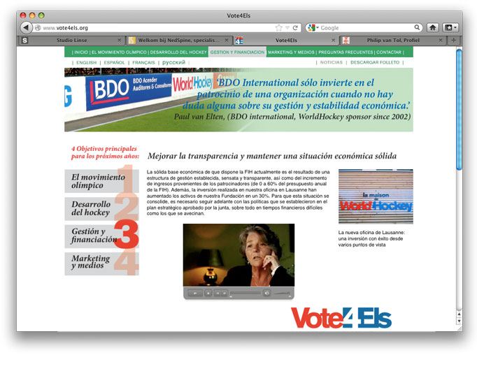 Vote4Els, Management and Finance, spaans